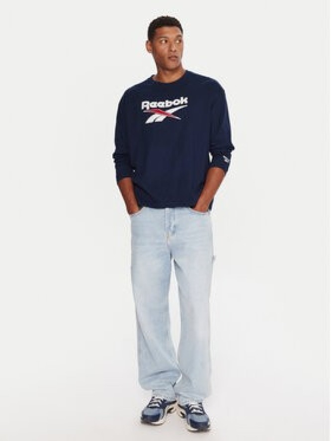 Reebok Longsleeve RK25155CCM Granatowy Regular Fit