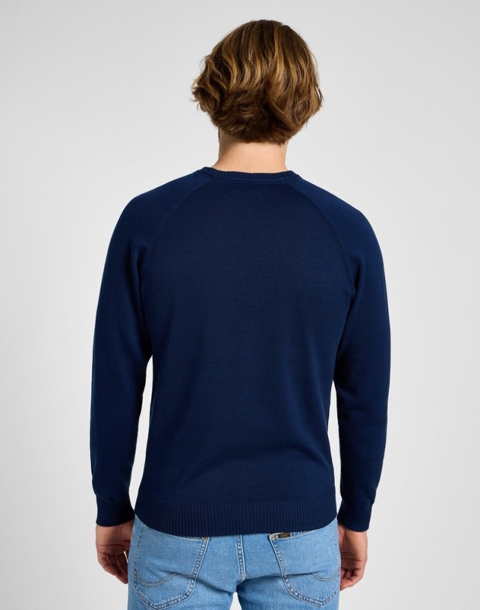 MESKI SWETER LEE CLEAN RAGLAN SWEATER TRUE NAVY 112355671