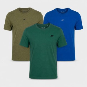 KOMPLET KOSZULEK 4F ZESTAW MĘSKI T-SHIRT 3PAK