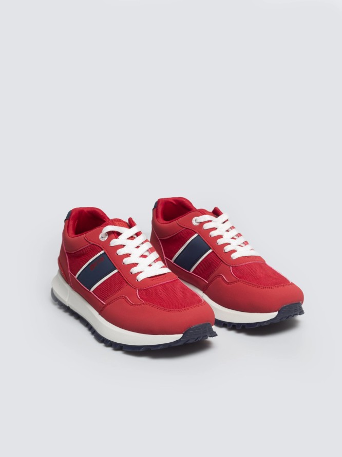 sneakersy męskie czerwone tt174255 603