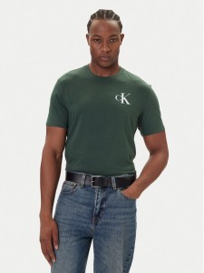 Calvin Klein Jeans T-Shirt 30s Chest Logo LV04RD865G Zielony Regular Fit