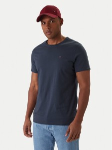 Tommy Jeans T-Shirt DM0DM04411 Granatowy Slim Fit