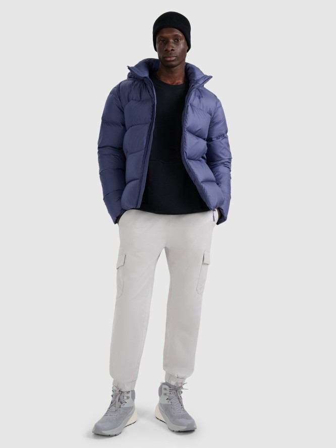 4F Kurtka puchowa z wypełnieniem naturalnym męska - granatowa XL