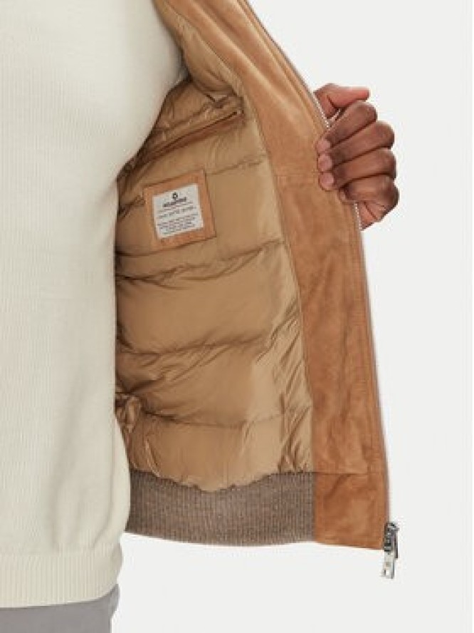 Milestone Kurtka skórzana MSNicolas 531628 60690 Beżowy Regular Fit