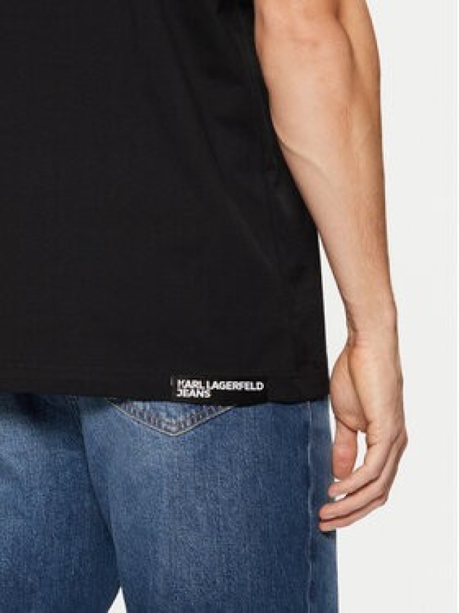 Karl Lagerfeld Jeans T-Shirt A1M17052 Czarny Regular Fit