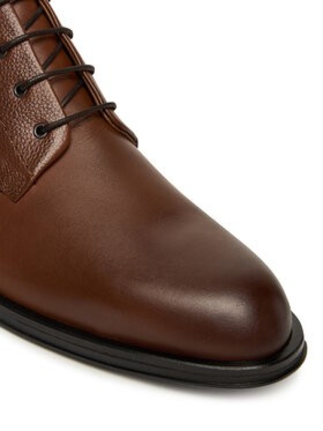 Tommy Hilfiger Trzewiki Corporate Hilfiger Lth Boot FM0FM05697 Brązowy