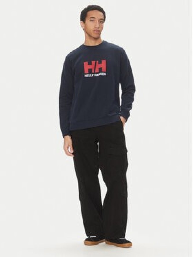Helly Hansen Bluza Logo Crew 30395 Granatowy Regular Fit