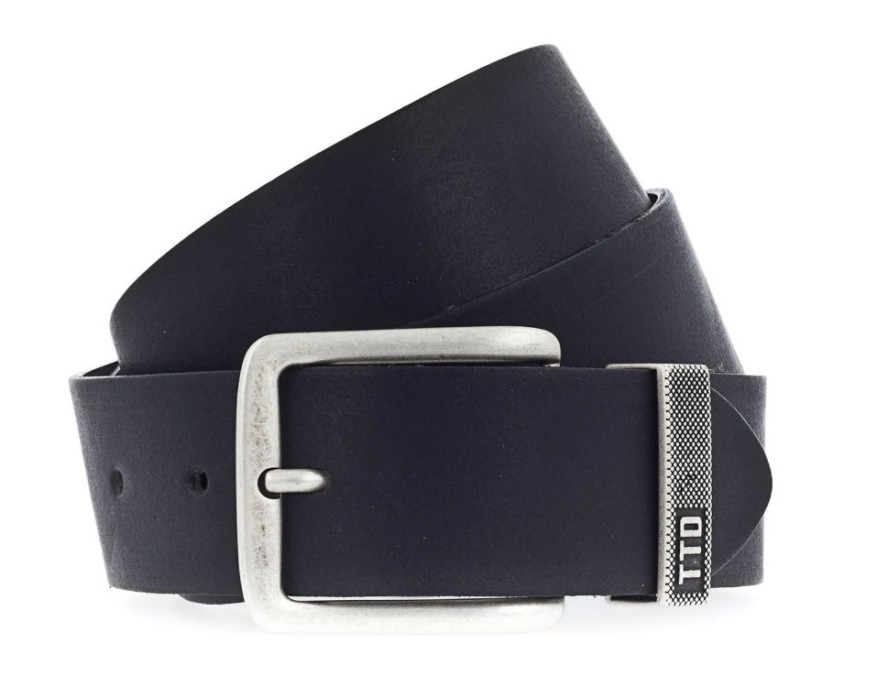 TOM TAILOR MĘSKI PASEK SKÓRZANY KLASYCZNY SKÓRA 40mm BLACK TM0181L451/790