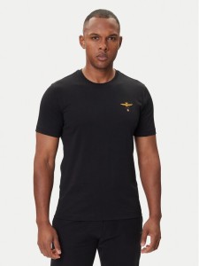 Aeronautica Militare T-Shirt 252TS1580UJ00372 Czarny Regular Fit