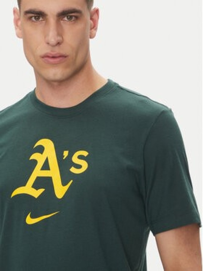 Nike T-Shirt 034J-3EY-FZ-L84 Zielony Regular Fit