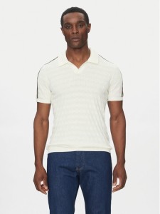 Liu Jo Sweter Maglia Chiusa QA5029 MA71P Écru Regular Fit