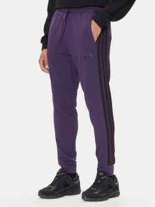 adidas Spodnie dresowe Essentials 3-Stripes JX0750 Fioletowy Regular Fit