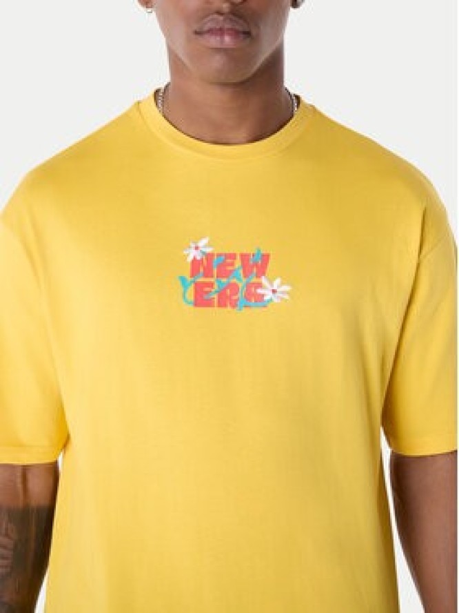 New Era T-Shirt 60596304 Żółty Regular Fit