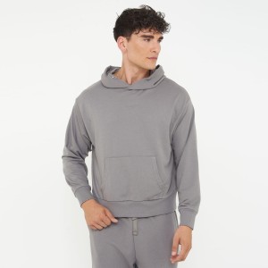 Unisex bluza z kapturem F BOXY ciemnoszara