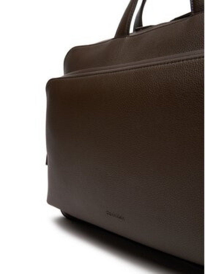 Calvin Klein Torba na laptopa Micro Pebble Slim Briefcase 36 LV04D3012G Brązowy