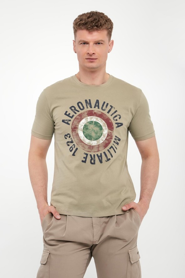 T-shirt męski z grafiką AERONAUTICA MILITARE