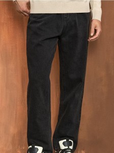 Jeansy loose fit - czarny