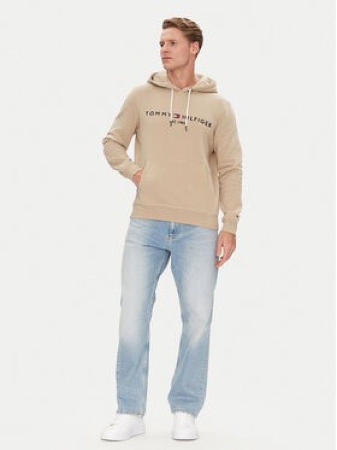Tommy Hilfiger Bluza Logo MW0MW11599 Beżowy Regular Fit