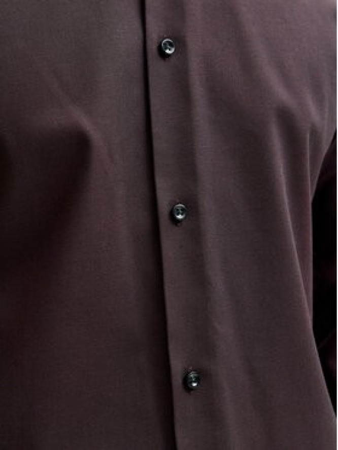 Jack & Jones Koszula Parker 12227385 Bordowy Slim Fit