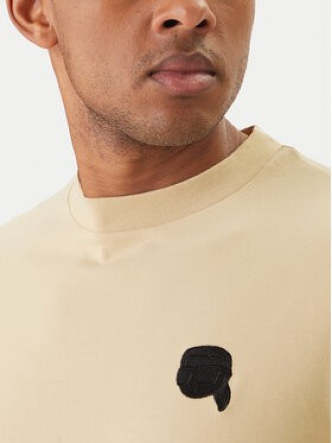 KARL LAGERFELD T-Shirt 755049 562235 Beżowy Regular Fit