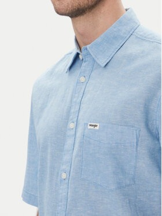 Wrangler Koszula 1 Pkt 112362731 Błękitny Regular Fit