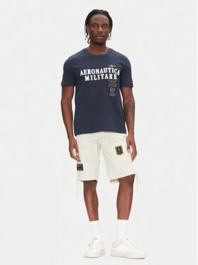 Aeronautica Militare Szorty materiałowe 251BE041CT1122 Écru Regular Fit