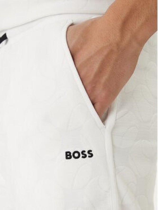 BOSS Szorty sportowe Member 50558883 Biały Relaxed Fit
