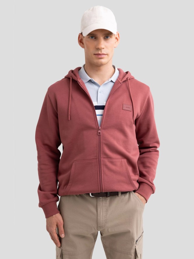 Bluza męska rozpinana z kapturem ciemnoróżowa Artish 602