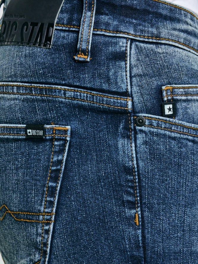 Jeansy męskie dopasowane granatowe Terry 502