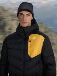 4F Kurtka puchowa trekkingowa z wypełnieniem Primaloft Silver męska - czarna XXL