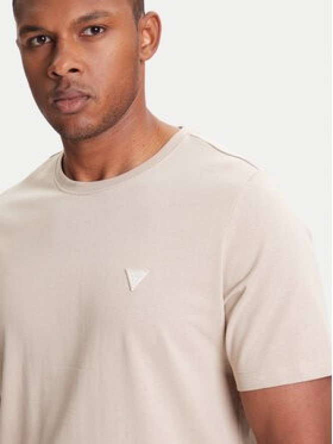 Guess T-Shirt M4YI0A KCCM1 Beżowy Regular Fit
