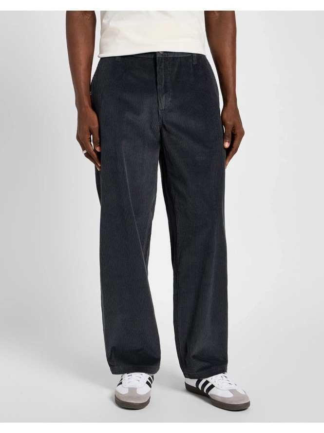 LEE MĘSKIE SPODNIE SZTRUKSOWE LOOSE WORKWEAR CHINO DARK MUTED GRAY 112356541 L73T008531