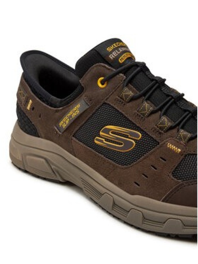 Skechers Sneakersy Oak Canyon 237450/BRBK Brązowy