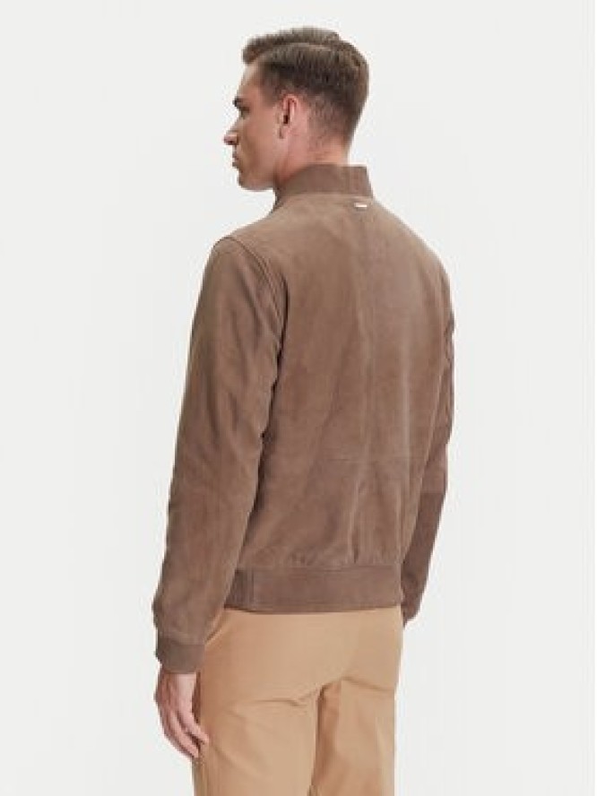 Michael Kors Kurtka skórzana CT5801E4R4 Brązowy Regular Fit