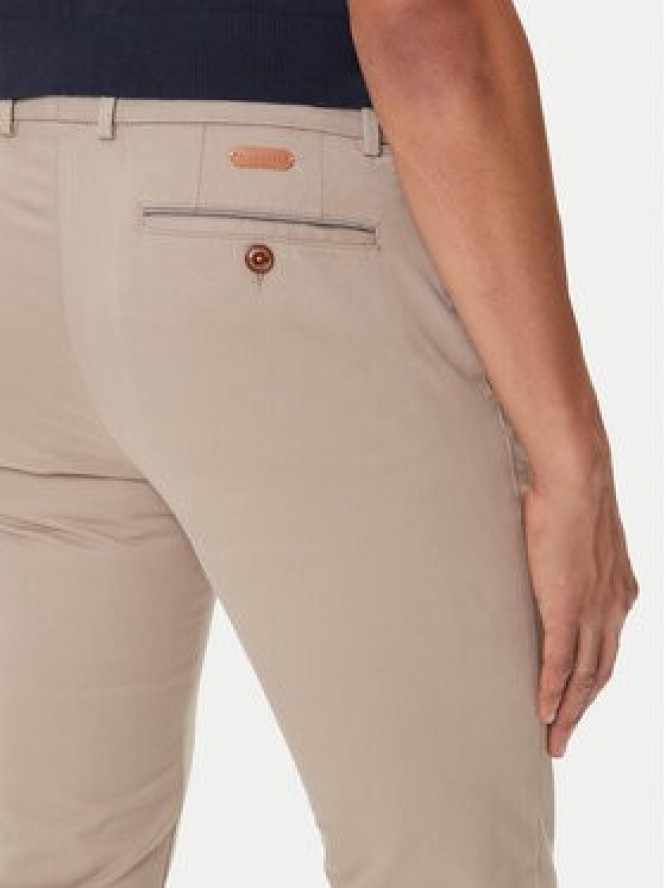 Bugatti Spodnie materiałowe 4220 16224 Beżowy Slim Fit