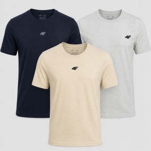 KOMPLET KOSZULEK ZESTAW MĘSKI 4F T-SHIRT 3PAK