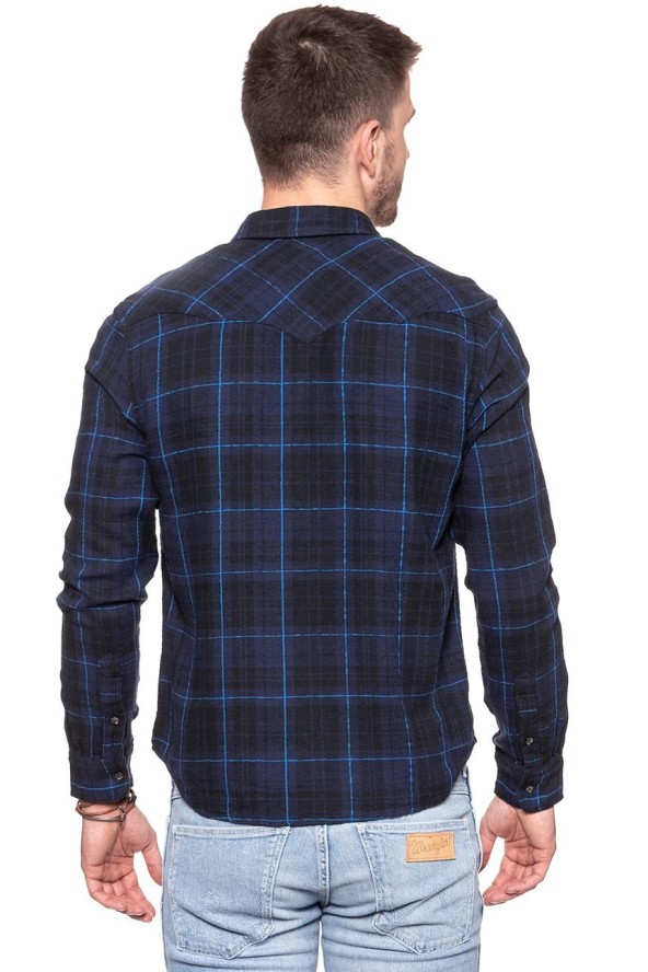 KOSZULA WRANGLER L/S 2PKT MODERN WEST PEACOAT W5970NX49