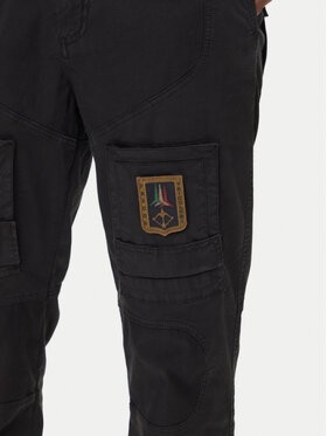 Aeronautica Militare Spodnie materiałowe 252PA1387UCT0149 Czarny Regular Fit