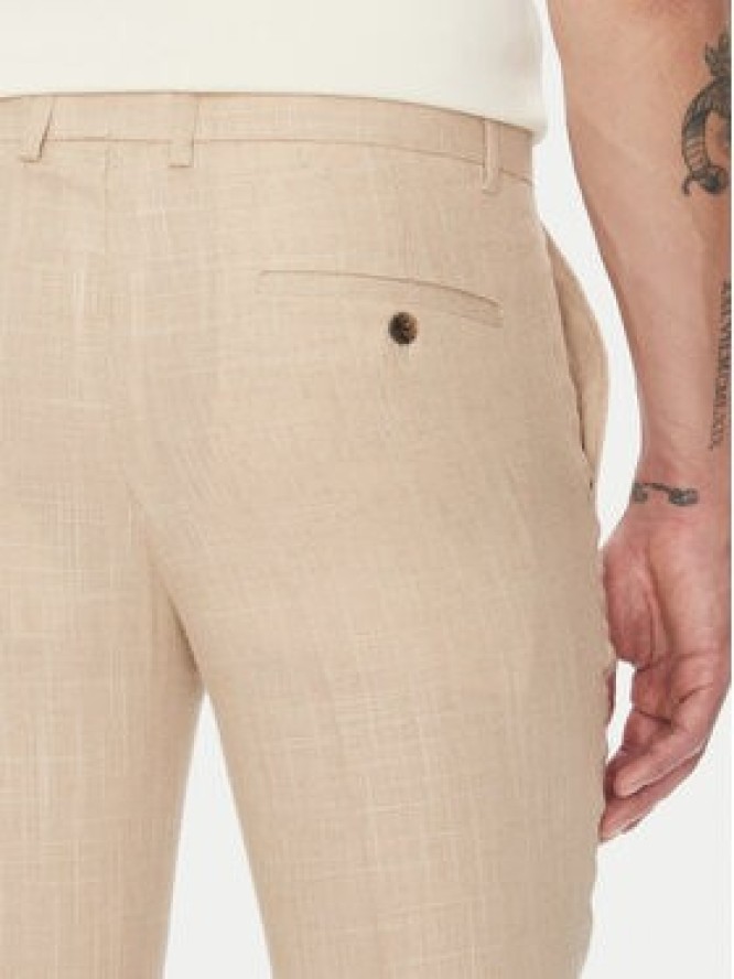 Lindbergh Garnitur 30-606060 Beżowy Slim Fit