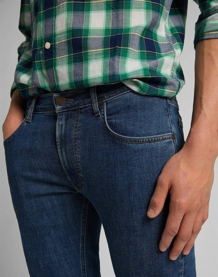 LEE DAREN ZIP FLY MĘSKIE SPODNIE JEANSOWE JEANSY MID STONE WASH L707NLWL 112118300