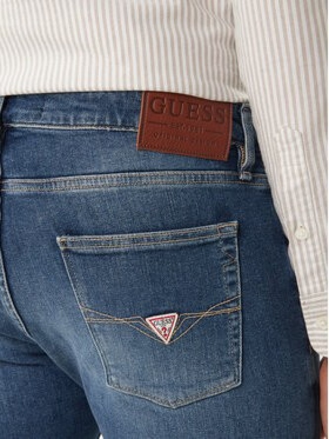 Guess Jeansy Chris M2YA27 D4Q42 Granatowy Super Skinny Fit