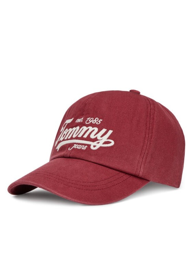 Tommy Jeans Czapka z daszkiem Archive Script AM0AM13550 Czerwony