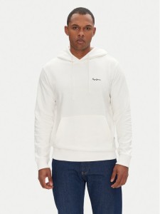 Pepe Jeans Bluza Essential PM582839 Biały Regular Fit