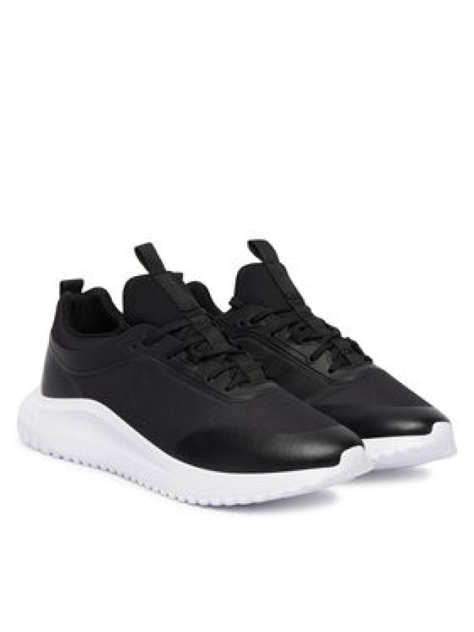 Calvin Klein Sneakersy Eva Runner Laceup Sock Mat Mix YM0YM01443 Czarny