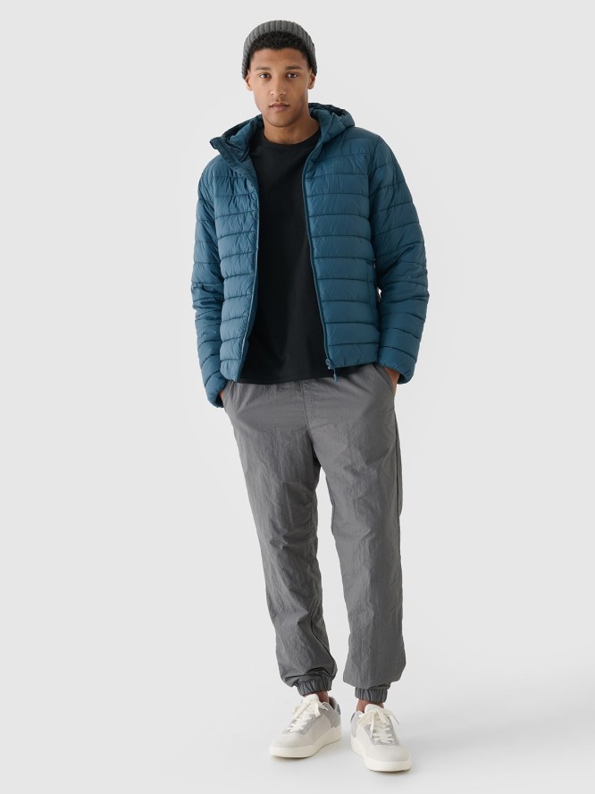 4F Kurtka puchowa z syntetycznym wypełnieniem męska - morska S