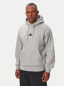 adidas Bluza Essentials Feelcozy JE3809 Szary jasny Regular Fit