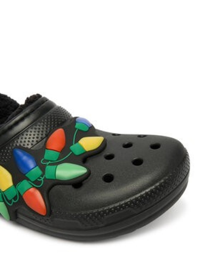 Crocs Klapki Classic Lined Holiday Lights Clog 212054 Czarny