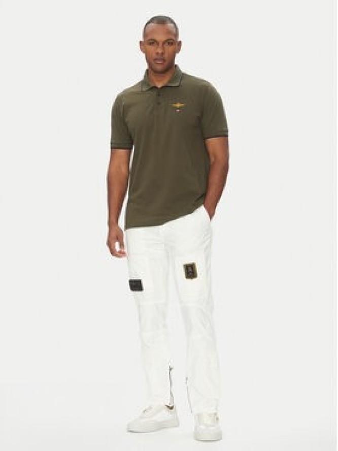Aeronautica Militare Spodnie materiałowe 251PA1387CT1493 Biały Regular Fit