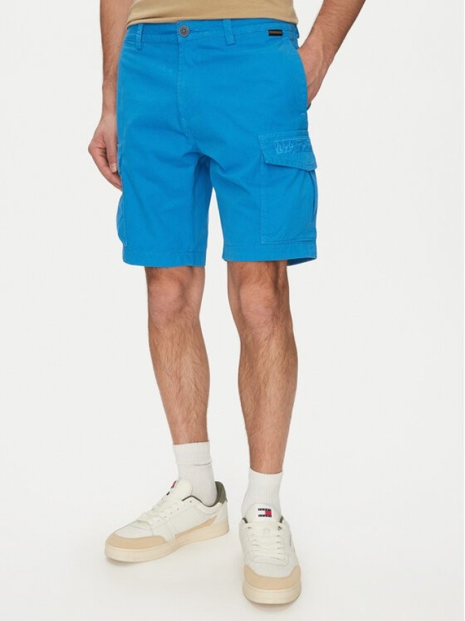 Napapijri Szorty materiałowe N-Deline NP0A4HOT Niebieski Regular Fit