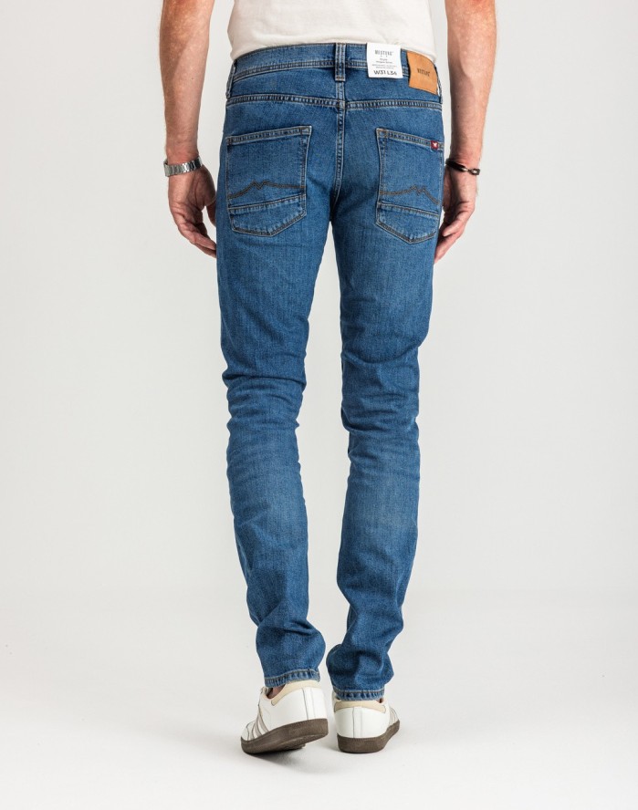 MUSTANG VEGAS SLIM MĘSKIE SPODNIE JEANSOWE JEANSY DŻINSY DENIM BLUE 1015350 5000 682